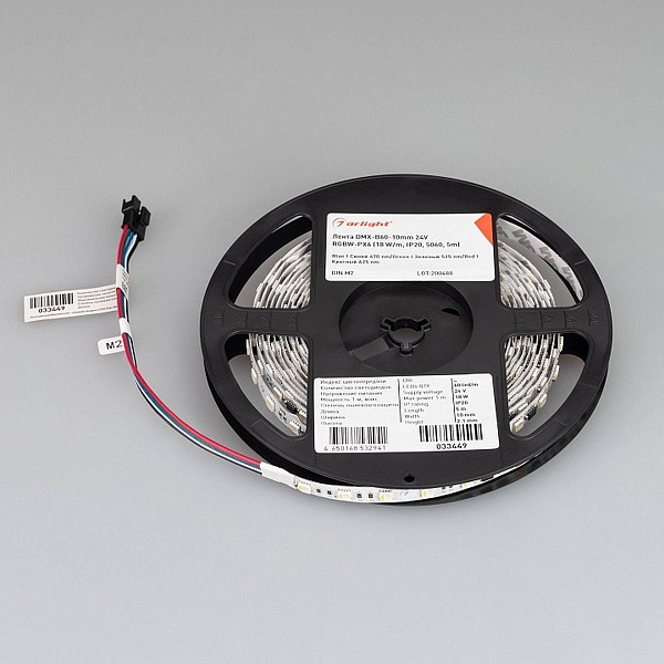 Лента LED DMX-B60 18 W/m 24V IP20 5060/60 4000K 10mm (5м) 33449 ARLIGHT