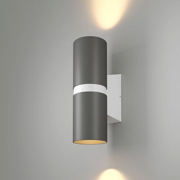 Светильник уличный настенный ELEKTROSTANDARD LIBERTY LED Liberty LED серый/белый (35124/U)