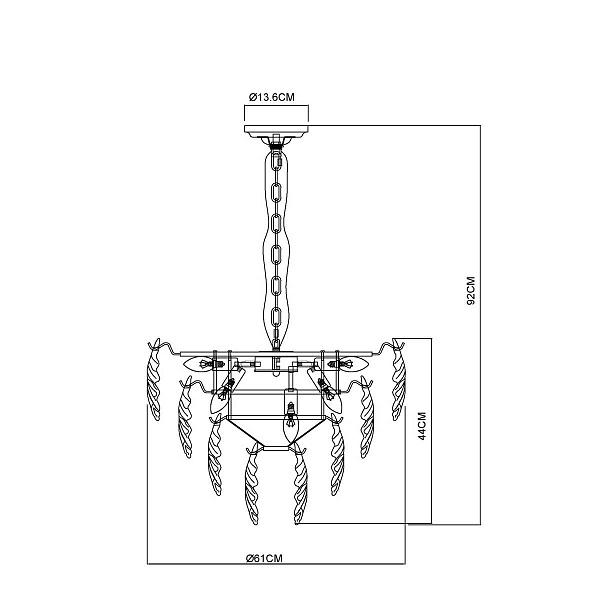 Люстра подвесная ARTE LAMP LILLY A4070LM-9GO