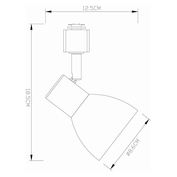 Трековый светильник ARTE LAMP FALENA A3117PL-1BK