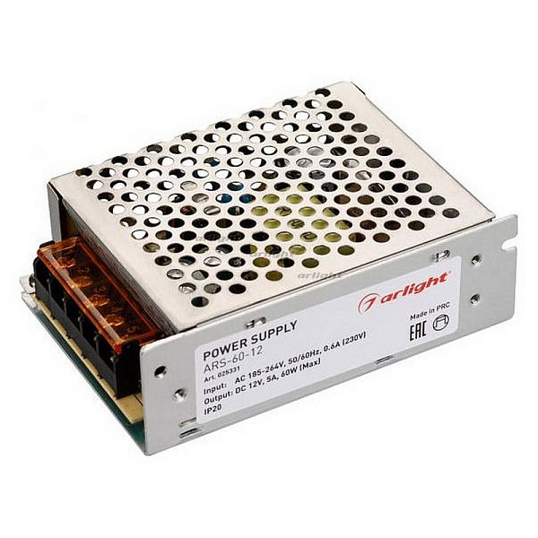 Блок питания ARLIGHT ARS 12V 60W IP20 25331