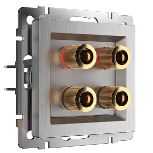 Розетка акустическая, серебро рифленое, W1185009, WERKEL
