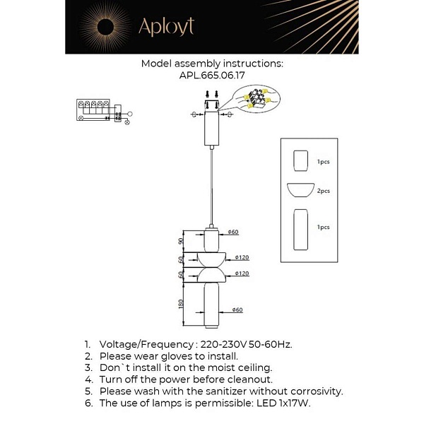 Подвес APLOYT ELIN APL.665.06.17