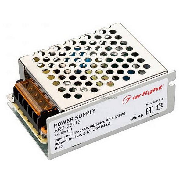 Блок питания ARLIGHT ARS 12V 25W IP20 26681