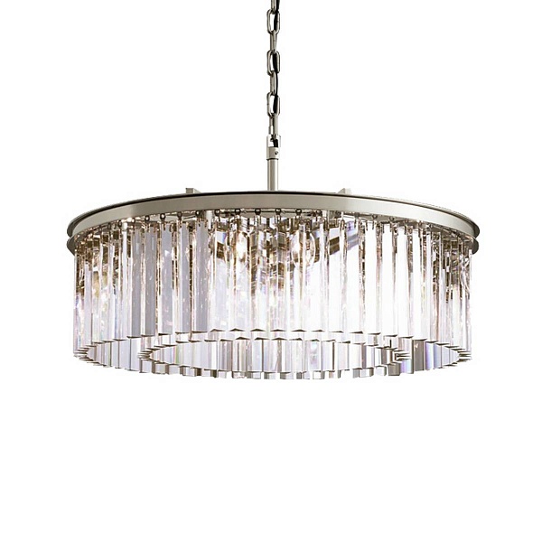 Люстра подвесная DELIGHT COLLECTION 1920S ODEON KR0387P-10B chrome/clear