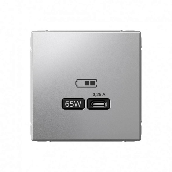 Розетка USB C, 3,25A, ARTGALLERY, Алюминий, GAL000327, SCHNEIDER ELECTRIC