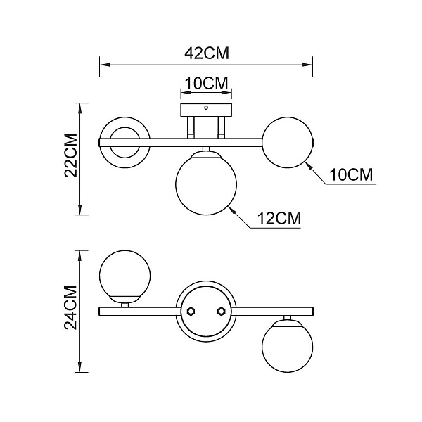 Люстра потолочная ARTE LAMP GEMINI A2243PL-3PB