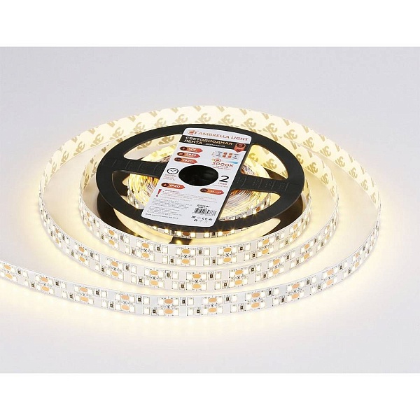 Лента LED 19,2 W/m 12V IP20 2835/240 3000K 14mm (5м) GS1601 AMBRELLA LIGHT