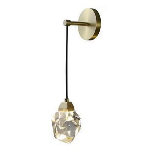 Бра DELIGHT COLLECTION CRYSTAL ROCK II 9701W brass