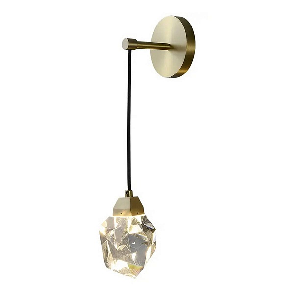 Бра DELIGHT COLLECTION CRYSTAL ROCK II 9701W brass