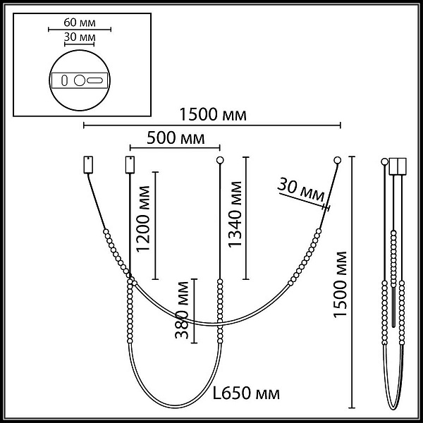 Подвес ODEON LIGHT HIGHTECH 7149/24CL