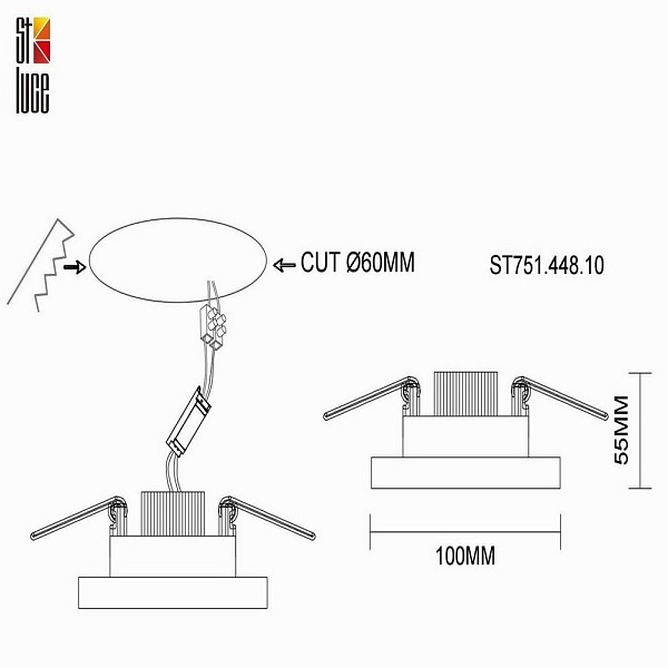 Светильник встраиваемый ST LUCE ST751.448.10