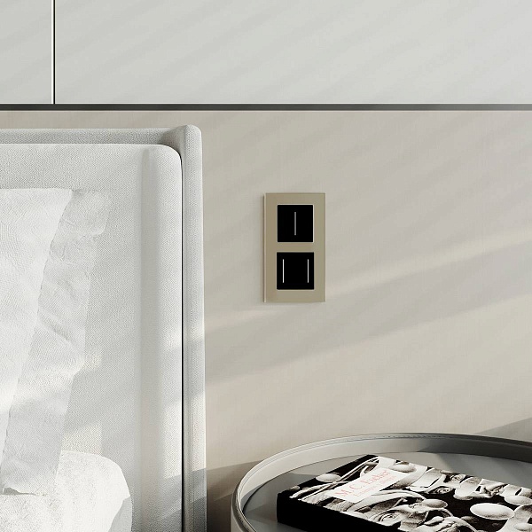 Выключатель сенсорный 2-кл, c Wi-Fi, черный, W4523008, WERKEL