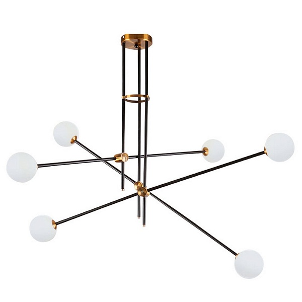 Люстра подвесная DELIGHT COLLECTION BISTRO GLOBE 9389P/6 black/gold
