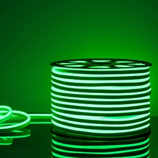 Лента LED ГИБКИЙ НЕОН 9,6 W/m 220V IP67 2835/120 GREEN 8mm (50м) a040596 ELEKTROSTANDARD