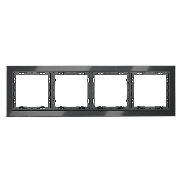 Рамка 4-пост, стекло, S70, Графит, VLS110407, VOLTUM