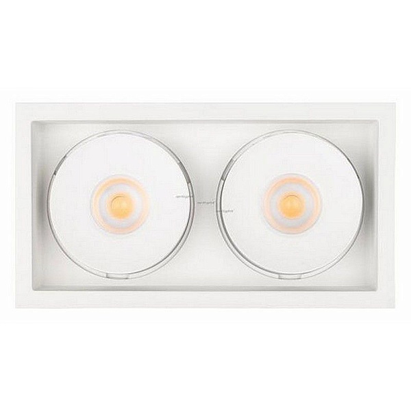 Светильник встраиваемый ARLIGHT CL-SIMPLE-S148X80-2X9W WARM3000 (WH, 45 DEG) 026876