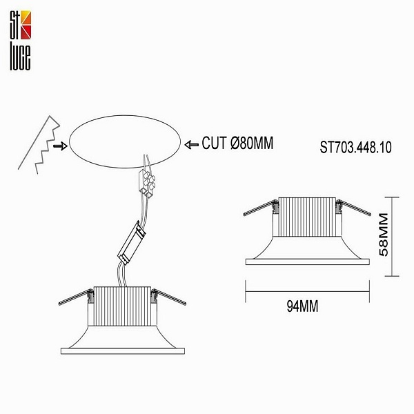 Светильник встраиваемый ST LUCE ST703.448.10