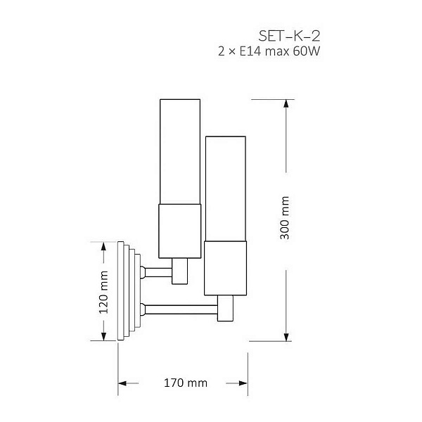 Бра KUTEK SETI SET-K-2(N)
