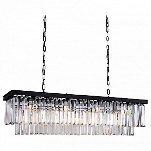 Люстра подвесная DELIGHT COLLECTION 1920S ODEON KR0387P-10C/P black/clear