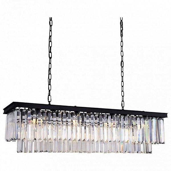 Люстра подвесная DELIGHT COLLECTION 1920S ODEON KR0387P-10C/P black/clear