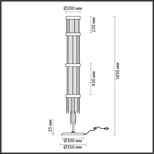 Торшер ODEON LIGHT YORK 4788/12F