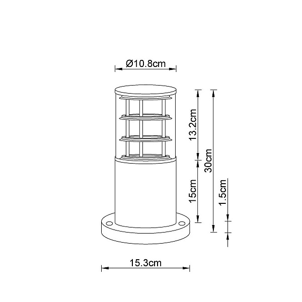 Светильник уличный столб низкий ARTE LAMP TOKYO A5315FN-1BK