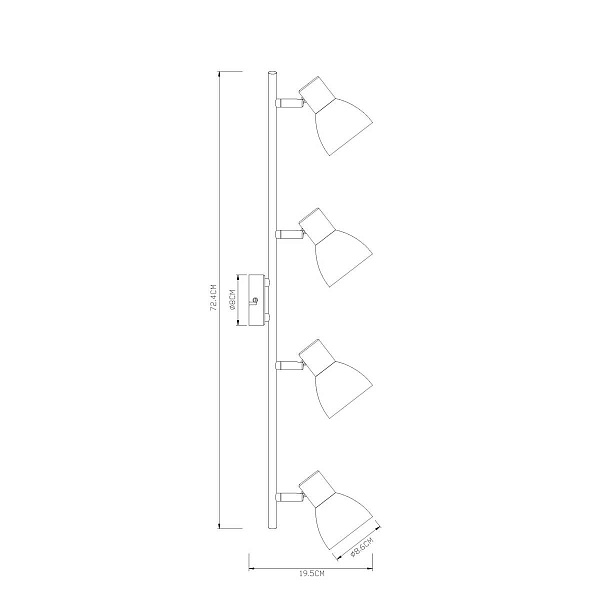 Спот ARTE LAMP FALENA A3117PL-4BK
