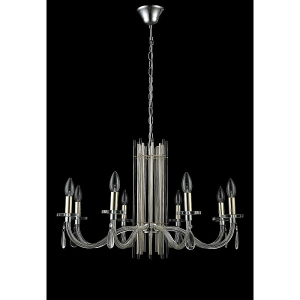 Люстра подвесная CRYSTAL LUX AURELIO AURELIO SP8 GOLD+CHROME/TRANSPARENT