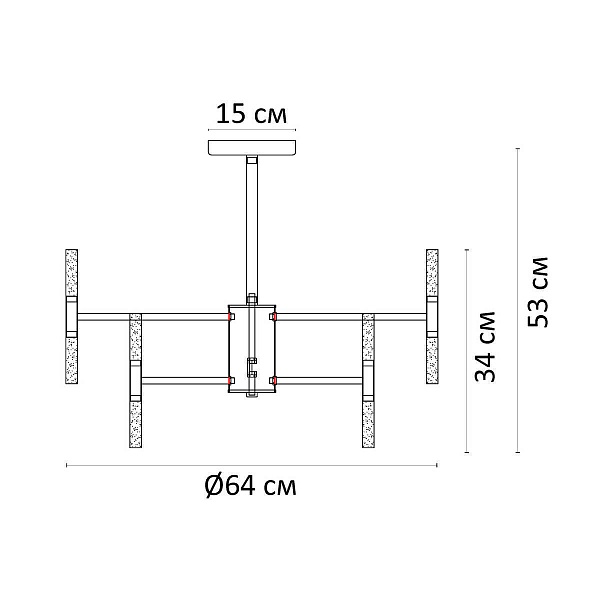 Люстра подвесная ARTE LAMP RAMONA A7410PL-24PB