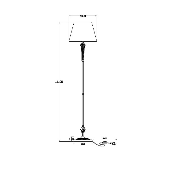 Торшер ARTE LAMP GRACIE A7301PN-1PB