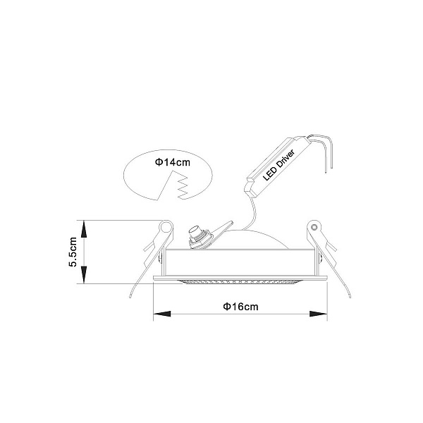 Светильник встраиваемый ARTE LAMP Studio A3015PL-1WH