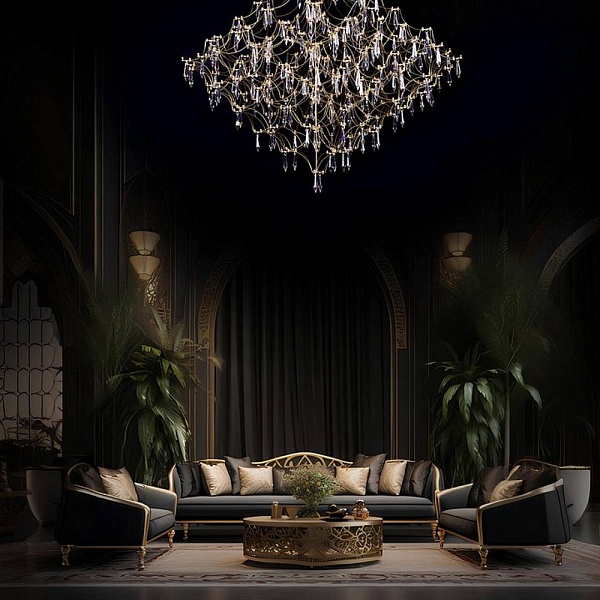 Люстра подвесная LOFT IT MIRA 10259/1200 Gold Asfour