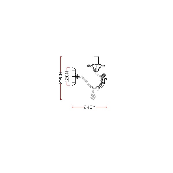 Бра ARTE LAMP Angelina A5349AP-1WH