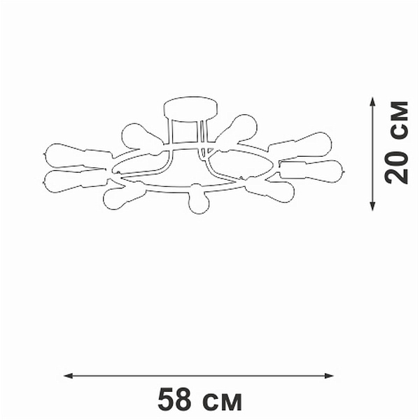 Люстра потолочная VITALUCE  V3797-1/9PL