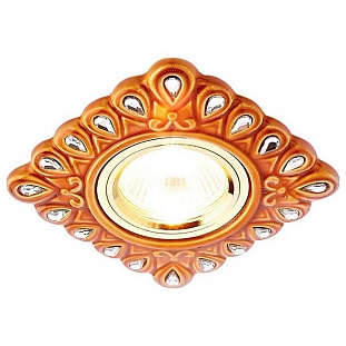 Светильник встраиваемый AMBRELLA LIGHT CERAMO D5550 SB/CL бронза прозрачный керамика ЛАМПА 5вт в КОМПЛЕКТЕ