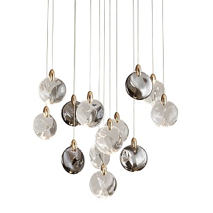 Подвес DELIGHT COLLECTION OD2440 OD2440-13 gold/clear+amber+grey