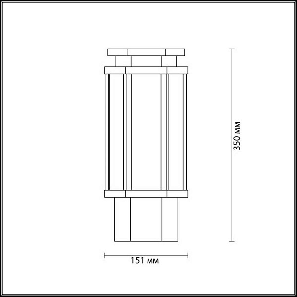 Светильник уличный столб низкий ODEON LIGHT GINO 4048/1B