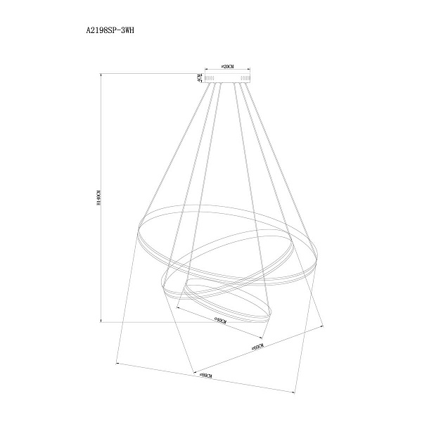 Подвес ARTE LAMP MERIDIANA A2198SP-3WH