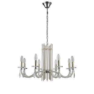 Люстра подвесная CRYSTAL LUX AURELIO AURELIO SP8 GOLD+CHROME/TRANSPARENT