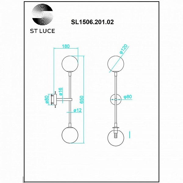 Бра ST LUCE CHIETI SL1506.201.02