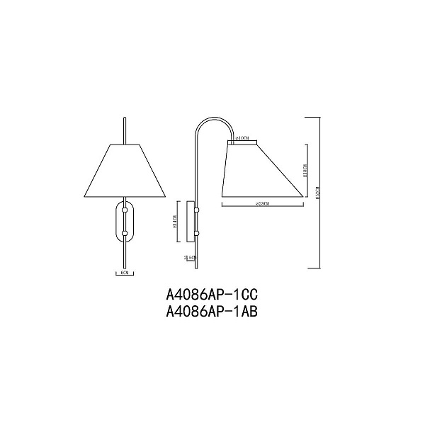 Бра ARTE LAMP RONDO A4086AP-1CC