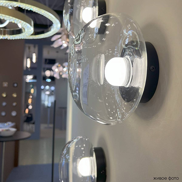 Бра CRYSTAL LUX BOSQUE AP1 BLACK/TRANSPARENT