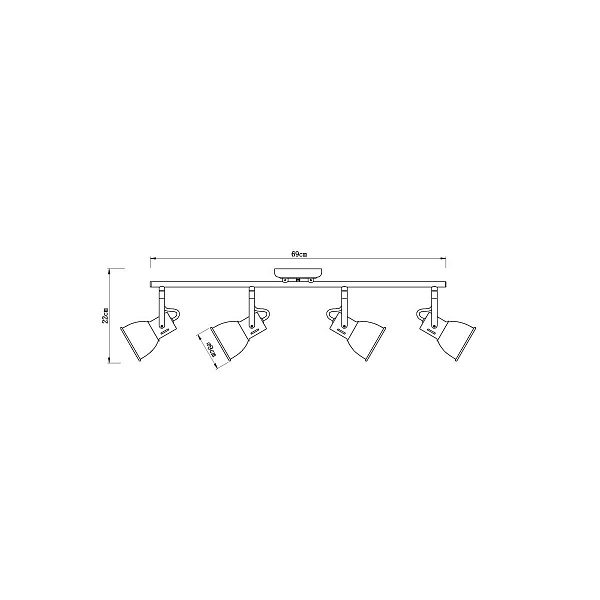 Спот ARTE LAMP A1677PL-4BK