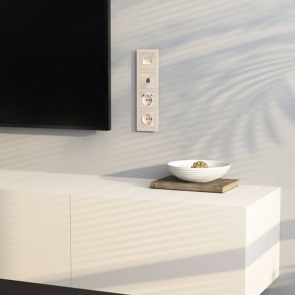 Розетка  TV одиночная, айвори , W1183043, WERKEL