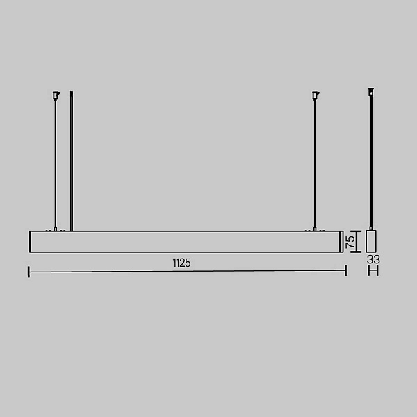 Подвес MAYTONI BASIS P051PL-36W2.7-6K-W
