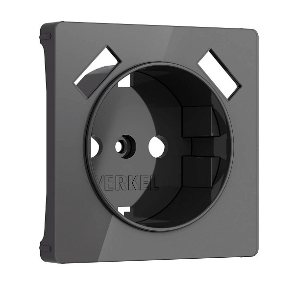 Накладка розетки с з/к + 2xUSB, графит, W1179544, WERKEL