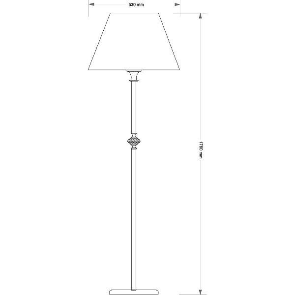 Торшер KUTEK SAN MARINO LAMPSHADE SAN-LS-1(P/A)CR