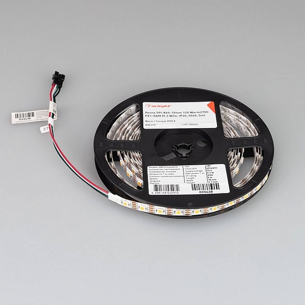 Лента LED SPI-B60 9,3 W/m 12V IP20 5060/60 2700K 10mm (5м) 33438 ARLIGHT