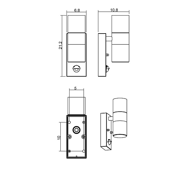 Светильник уличный настенный ARTE LAMP MISTERO A3322AL-2BK